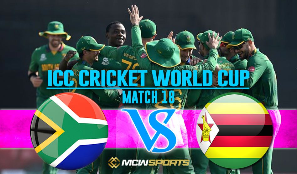 ICC Men’s T20 World Cup 2022 South Africa vs Zimbabwe 18th T20 Match Details and Game Prediction