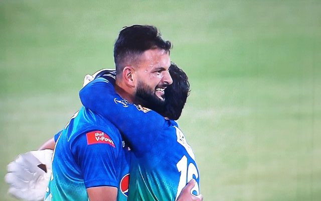 PSL final: Multan Sultans’ skipper Mohammad Rizwan hugs pacer Ihsanullah while latter struggles for rhythm