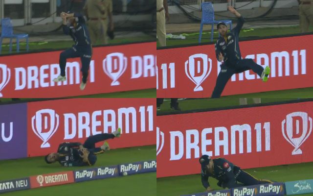 GT vs CSK: Kane Williamson hobbles in pain after acrobatic display near boundary skirtings