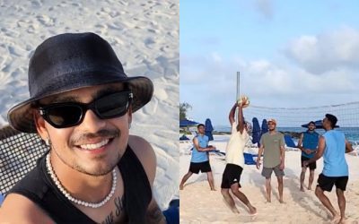 ওয়েস্ট ইন্ডিজের বিরুদ্ধে নামার আগে সমুদ্র সৈকতে বিচ ফুটবলে ব্যস্ত বিরাট কোহলিরা