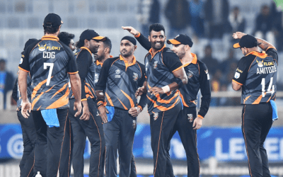 পরভিন্দর আওয়ানা এবং হরভজন সিংয়ের দুর্দান্ত বোলিং পারফরম্যান্সের হাত ধরে গুজরাট জায়ান্টসকে ১০ উইকেটে হারাল মনিপাল টাইগার্স