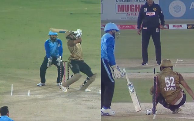 Pakistan batter Tahir Baig departs after one-of-a-kind ‘hit wicket’ dismissal during National T20 Cup match