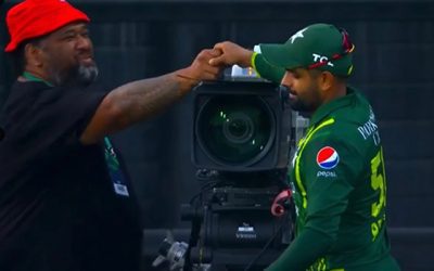 NZ vs PAK: Babar Azam, camerman shake hands after Mitchell’s six damages camera