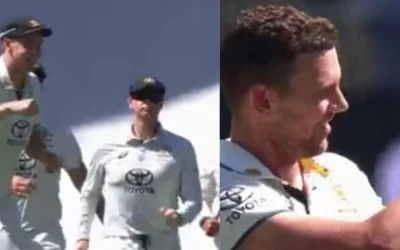 WATCH: Josh Hazlewood actions away Cameron Green during wicket celebration at Adelaide – AUS vs WI 2024