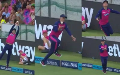 WATCH: Mitchell Van Buuren takes a sensational catch at the boundary to dismiss JJ Smuts in SA20 2024