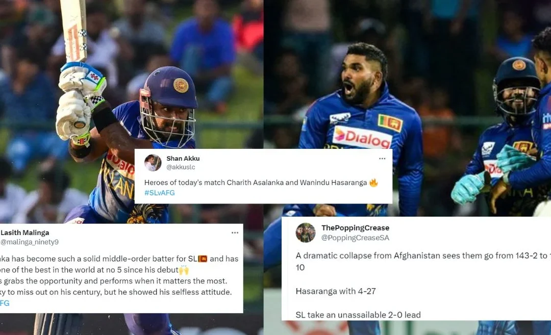 Twitter reactions: Charith Asalanka and Wanindu Hasaranga’s heroics propel Sri Lanka to a series-clinching victory over Afghanistan in the 2nd ODI