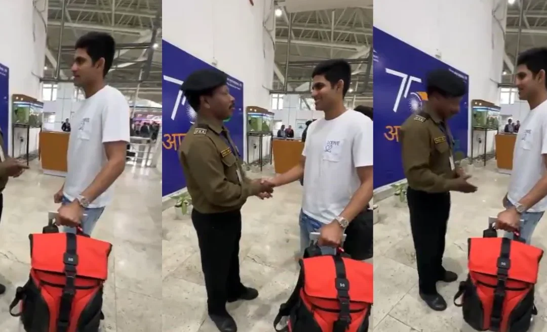 WATCH: Shubman Gill shares a touching moment with the father of Gujarat Titans’ new signing Robin Minz at Ranchi airport