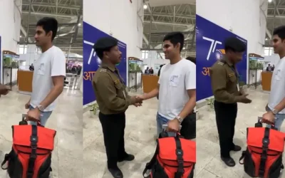 WATCH: Shubman Gill shares a touching moment with the father of Gujarat Titans’ new signing Robin Minz at Ranchi airport