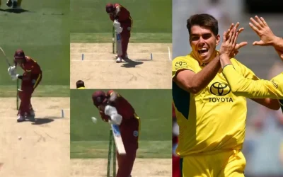 WATCH: Xavier Bartlett bowls an absolute peach to dismiss Justin Greaves in 1st ODI – AUS vs WI