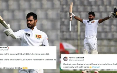 Twitter reactions: Dhananjaya de Silva, Kamindu Mendis spearhead Sri Lanka’s fightback against Bangladesh on Day 1 of the Sylhet Test