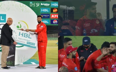 WATCH: Imad Wasim caught smoking cigarette in dressing room after title-clinching fifer for Islamabad United in PSL 2024 Final