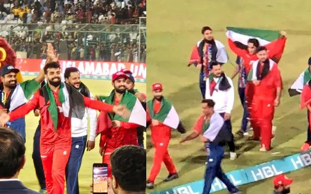 Psl 2024: फाइनल जीतने के बाद इस्लामाबाद यूनाइटेड के खिलाड़ियों ने मैदान पर लहराए फिलिस्तीन के झंडे, वायरल हुआ वीडियो