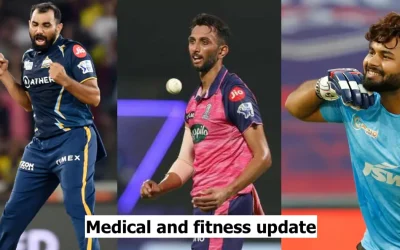 BCCI provides medical and fitness updates regarding Mohammed Shami, Prasidh Krishna and Rishabh Pant