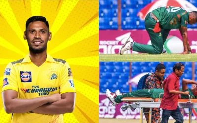 Another injury setback hits CSK as Mustafizur Rahman leaves the field on a stretcher ahead of IPL 2024