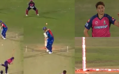 WATCH: Nandre Burger cleans up Mitchell Marsh with a peach of a delivery | IPL 2024, RR vs DC