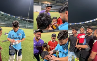 IPL 2024 [WATCH]: KKR’s Rinku Singh makes young fans day with forehead and neck autographs during practice session