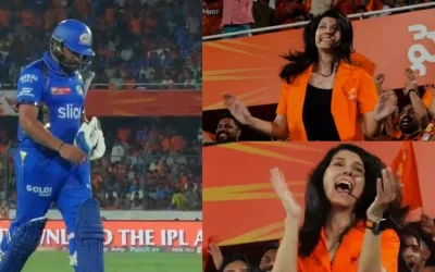 WATCH: SRH owner Kavya Maran dances in jubilation after Rohit Sharma’s dismissal, video goes viral