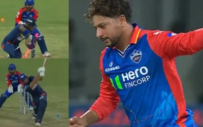 IPL 2024 [WATCH]: Kuldeep Yadav gives LSG double blows by dismissing Marcus Stoinis and Nicholas Pooran in same over