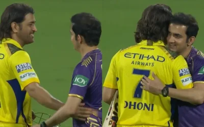 IPL 2024 [WATCH]: MS Dhoni and Gautam Gambhir share heartwarming hug after CSK’s victory over KKR