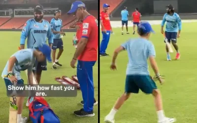 WATCH: Ricky Ponting asks his son to bowl fast to Rahul Tewatia | IPL 2024