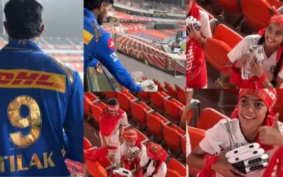 IPL 2024 [WATCH]: Tilak Varma generously gifts his gloves to two budding cricketers