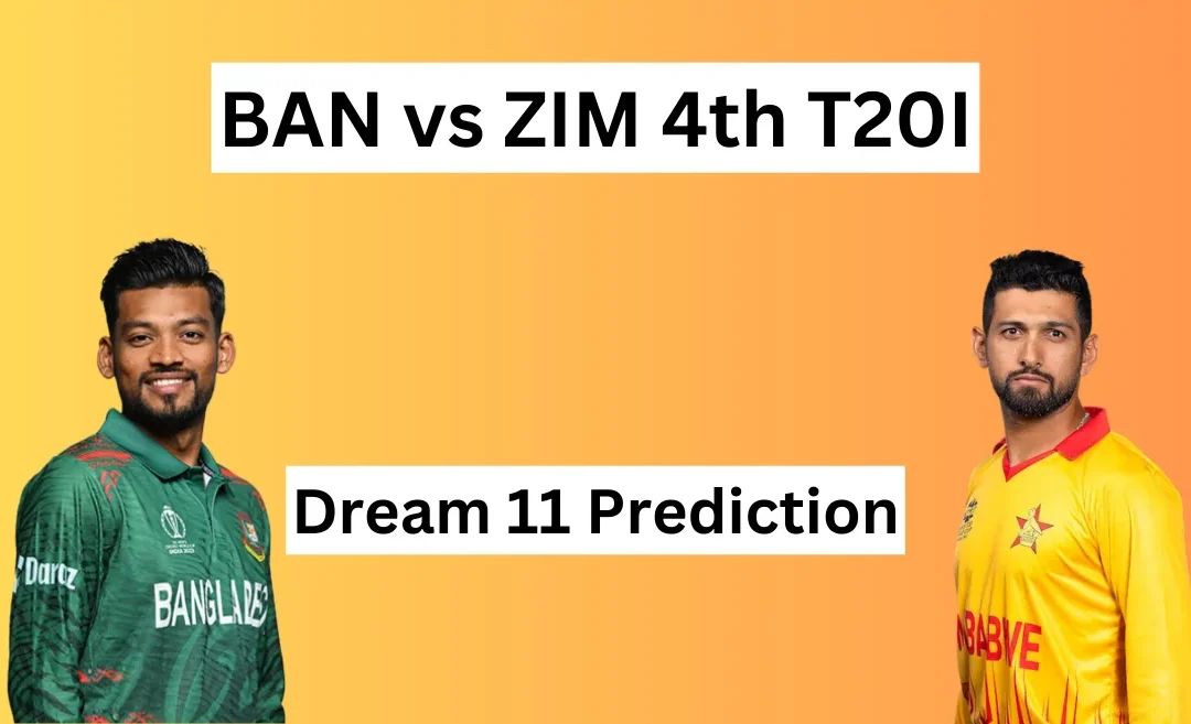 BAN vs ZIM 2024, 4th T20I: Match Prediction, Dream11 Team, Fantasy Tips & Pitch Report | Bangladesh vs Zimbabwe