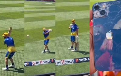 WATCH: Daryl Mitchell’s practice shot shatters a fan’s iPhone, CSK batter presents special gift in return | IPL 2024