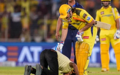 WATCH: MS Dhoni’s gesture wins hearts after fan breach during GT vs CSK clash | IPL 2024