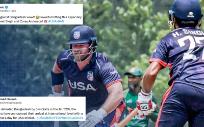 Twitter reactions: Harmeet Singh, Corey Anderson shine as USA stun Bangladesh, clinch historic win in T20I series opener