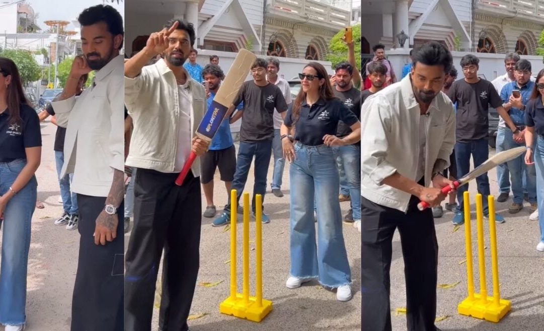 WATCH: KL Rahul plays gully cricket; bats left-handed | IPL 2024