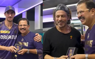 WATCH: KKR CEO honours Mitchell Starc, Andre Russell and others after IPL 2024 title win; Shah Rukh Khan gets a special award