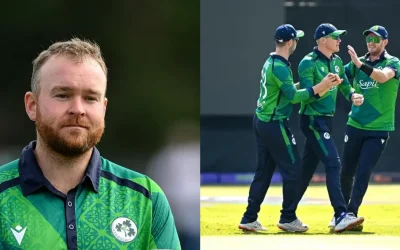 Paul Stirling reacts after Ireland clinches thrilling victory over Pakistan in the1st T20I