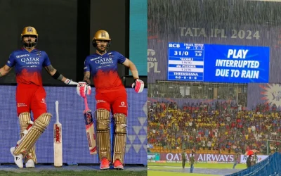 IPL 2024, RCB vs CSK: Rain stops play after a flying start for Faf du Plessis & Co.