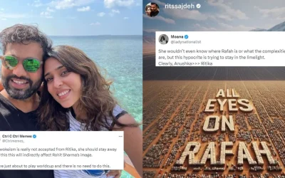 Fans troll Rohit Sharma’s wife Ritika for her ‘Rafah’ story; deletes it later after facing backlash