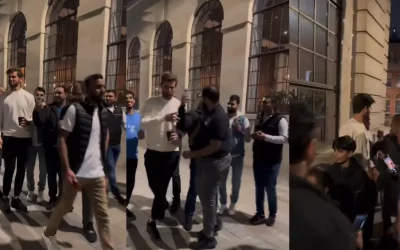 WATCH: Fans mob Pakistan’s Shaheen Afridi on Leeds’ streets following clash with Afghan supporter