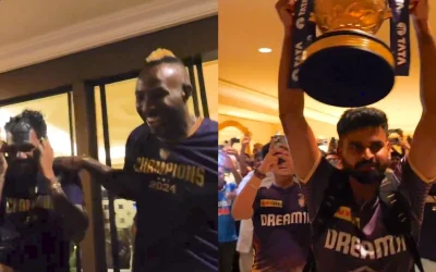 IPL 2024: Videos of Shreyas Iyer and Sunil Narine’s special celebration with KKR teammates go viral