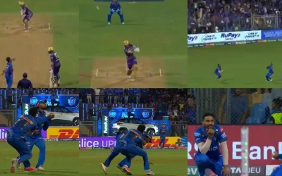 WATCH: Tilak Varma takes a spectacular catch to dismiss Phil Salt despite collision with Naman Dhir during MI vs KKR clash | IPL 2024