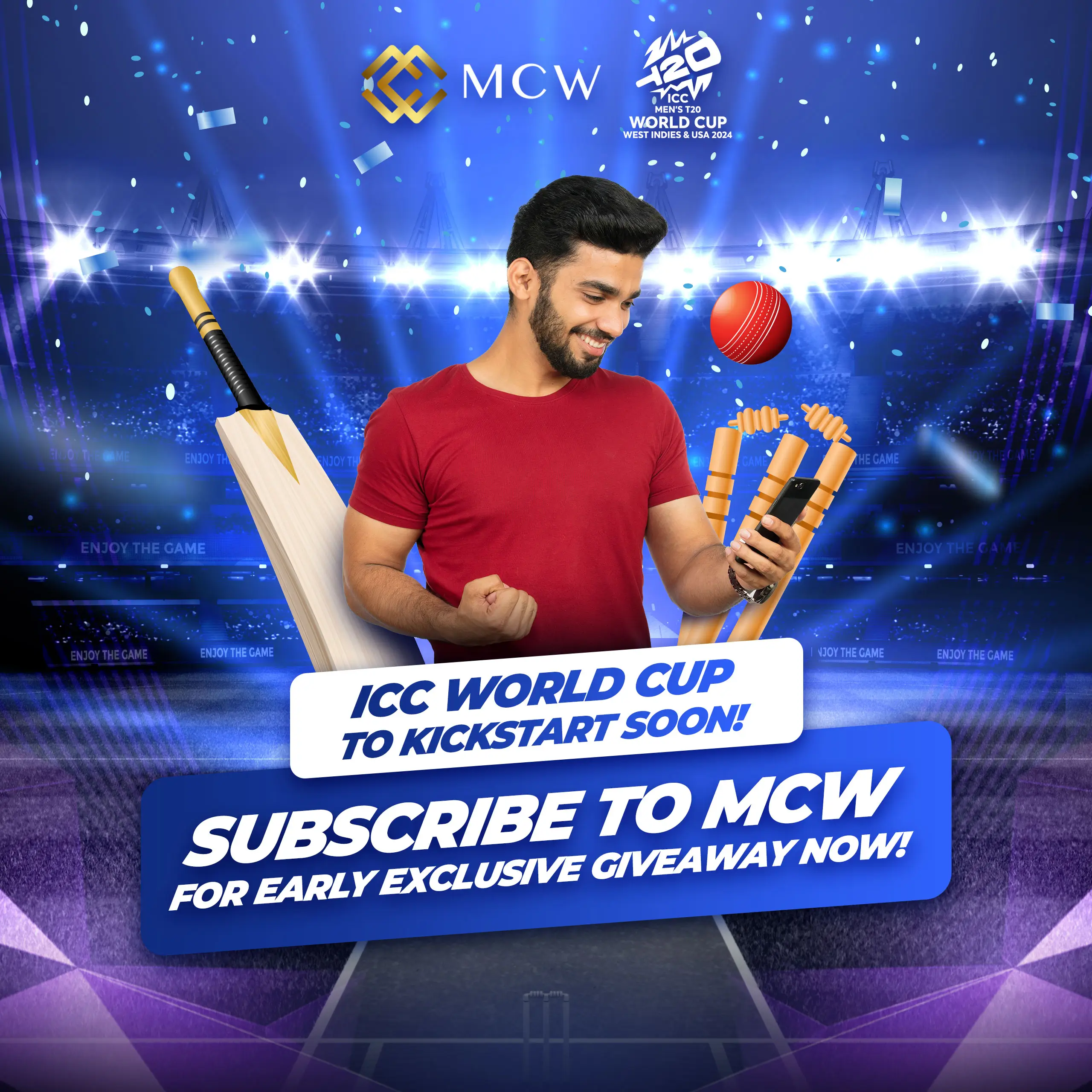 ICC World Cup to kickstart soon! Subscribe to MCW for early exclusive giveaway now!