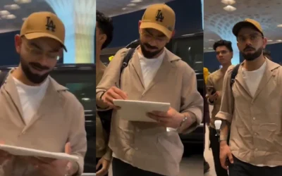 T20 World Cup 2024 [WATCH]: Virat Kohli acknowledges Anushka Sharma while conversing with paparazzi before departing for the US