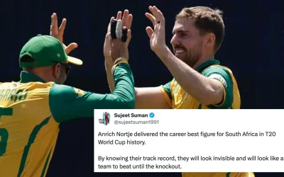 Twitter reactions: Anrich Nortje unleashes fury as South Africa thump Sri Lanka in T20 World Cup 2024