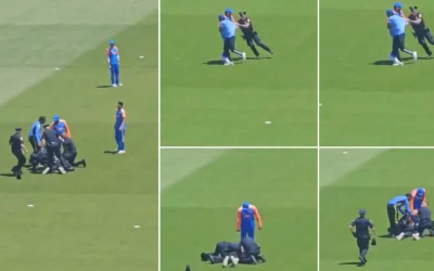 WATCH: Fan breaches security to meet Rohit Sharma, taken down by USA Police | T20 World Cup 2024 warm-up match