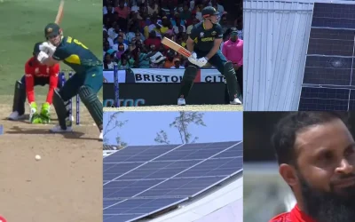 WATCH: Mitchell Marsh’s massive six off Adil Rashid damages a solar panel during AUS vs ENG game | T20 World Cup 2024