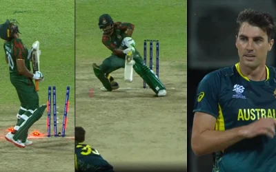 WATCH: Australia pacer Pat Cummins picks up a hat-trick against Bangladesh | T20 World Cup 2024