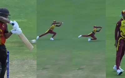 WATCH: Roston Chase plucks a blinder to dismiss Assad Vala in WI vs PNG T20 World Cup 2024 game