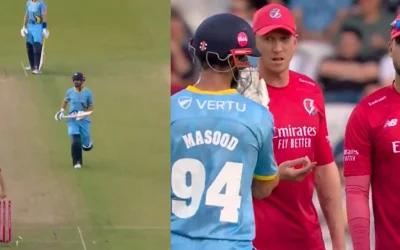 Reason why Shan Masood remains not out despite getting hit wicket and run out on the same ball in T20 Blast 2024