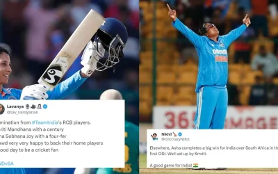 Fans heap praises as Smriti Mandhana, Asha Sobhana shine in India’s thumping win over South Africa in 1st Women’s ODI