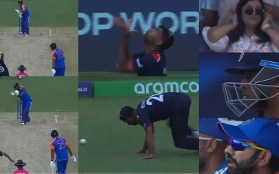 T20 World Cup 2024 [WATCH]: Suryakumar Yadav’s wife and Rohit Sharma display different emotions after the batter narrowly avoids dismissal in IND vs USA game