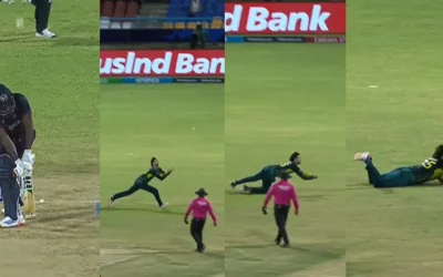 T20 World Cup [WATCH]: Tim David takes a splendid running catch to dismiss Ben Shikongo in AUS vs NAM game