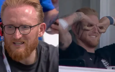 WATCH: Ben Stokes gives a hilarious reaction upon spotting his doppelgänger during the 2nd Test match between England and West Indies