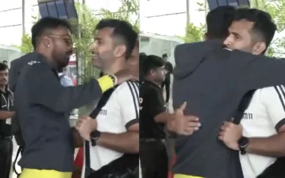 WATCH: Hardik Pandya hugs new assistant coach Abhishek Nayar as India departs for Sri Lanka